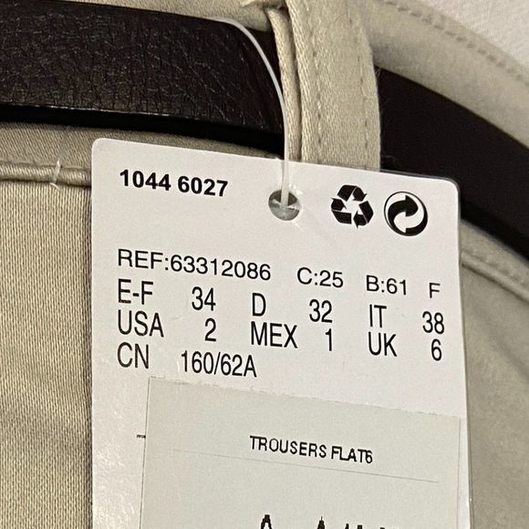 MANGO Straight Beige Pants NWT‎ - Picture 8 of 11